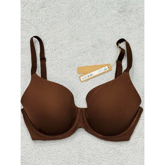 NWT SKIMS FITS EVERYONE FULL COVERAGE BRA COCOA 34D - Picture 2 of 5